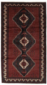 絨毯 オリエンタル ハマダン 154X288 廊下 カーペット ブラック/茶色 (ウール, ペルシャ/イラン)