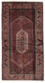 Hamadan Rug 104X191 Black/Dark Red Wool, Persia/Iran Carpetvista