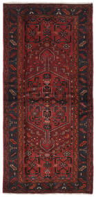 101X211 Hamadan Teppich Orientalischer Schwarz/Dunkelrot (Wolle, Persien/Iran) Carpetvista