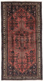 Hamadan Rug 101X187 Black/Dark Red Wool, Persia/Iran Carpetvista