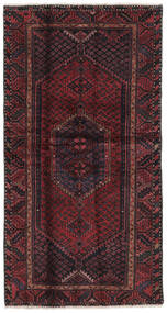 104X197 Hamadan Vloerkleed Oosters Zwart/Donkerrood (Wol, Perzië/Iran) Carpetvista