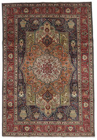 208X297 Täbriz Teppich Orientalischer Braun/Schwarz (Wolle, Persien/Iran) Carpetvista