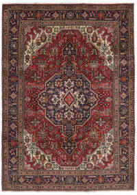  Oriental Tabriz Rug 204X287 Black/Dark Red Wool, Persia/Iran Carpetvista