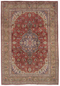  Orientalsk Tabriz Teppe 209X297 Brun/Mørk Rød Ull, Persia/Iran Carpetvista