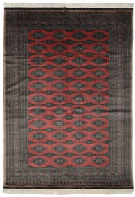188X262 絨毯 パキスタン ブハラ 3Ply オリエンタル ブラック/ダークレッド (ウール, パキスタン) Carpetvista