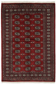 絨毯 パキスタン ブハラ 2Ply 141X206 ブラック/ダークレッド (ウール, パキスタン)