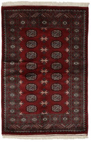 129X192 絨毯 パキスタン ブハラ 3Ply オリエンタル ブラック/ダークレッド (ウール, パキスタン) Carpetvista