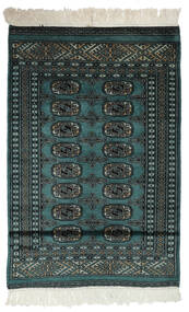 絨毯 パキスタン ブハラ 2Ply 76X114 ブラック/ダークターコイズ (ウール, パキスタン)
