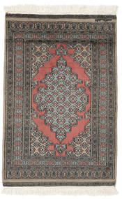 77X121 Pakistan Bokhara 2Ply Rug Oriental Black/Brown (Wool, Pakistan) Carpetvista
