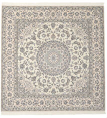 Nain Fine 9La Teppich 250X254 Quadratisch Beige/Hellgrau Großer Wolle, Persien/Iran Carpetvista