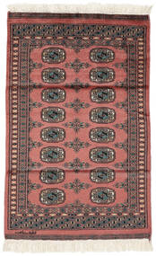 絨毯 オリエンタル パキスタン ブハラ 2Ply 80X125 ブラック/レッド (ウール, パキスタン)