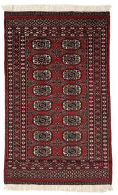  Orientalischer Pakistan Buchara 2Ply Teppich 77X125 Schwarz/Dunkelrot Wolle, Pakistan Carpetvista