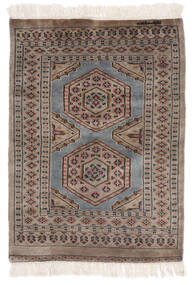 78X109 絨毯 オリエンタル パキスタン ブハラ 2Ply 茶色/ブラック (ウール, パキスタン) Carpetvista