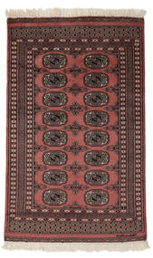 78X125 絨毯 パキスタン ブハラ 2Ply オリエンタル ブラック/ダークレッド (ウール, パキスタン) Carpetvista