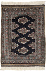 絨毯 オリエンタル パキスタン ブハラ 2Ply 76X110 ブラック/茶色 (ウール, パキスタン)