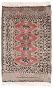77X128 絨毯 パキスタン ブハラ 2Ply オリエンタル 茶色/ブラック (ウール, パキスタン) Carpetvista