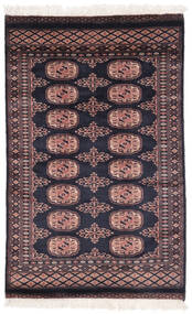 絨毯 パキスタン ブハラ 2Ply 79X120 ブラック/ダークレッド (ウール, パキスタン)