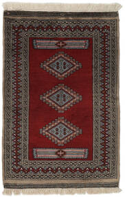 78X120 Pakistan Buchara 2Ply Teppich Orientalischer Schwarz/Braun (Wolle, Pakistan) Carpetvista