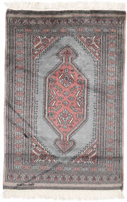 82X122 Pakistan Bokhara 2Ply Rug Oriental Dark Grey/Black (Wool, Pakistan) Carpetvista
