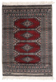 絨毯 オリエンタル パキスタン ブハラ 2Ply 81X112 ブラック/茶色 (ウール, パキスタン)