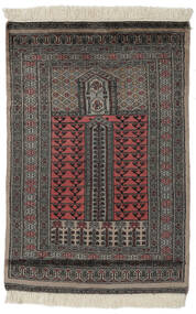絨毯 パキスタン ブハラ 2Ply 78X116 ブラック/茶色 (ウール, パキスタン)