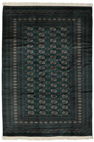 190X277 絨毯 パキスタン ブハラ 2Ply オリエンタル ブラック (ウール, パキスタン) Carpetvista