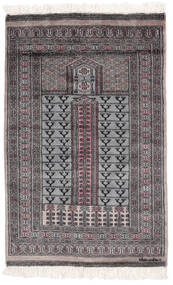 80X125 絨毯 パキスタン ブハラ 2Ply オリエンタル ブラック/ダークグレー (ウール, パキスタン) Carpetvista