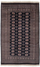 157X256 絨毯 オリエンタル パキスタン ブハラ 3Ply ブラック/ダークレッド (ウール, パキスタン) Carpetvista