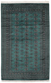 絨毯 パキスタン ブハラ 2Ply 164X255 ブラック/ダークターコイズ (ウール, パキスタン)