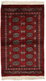  Pakistan Bokhara 3Ply Rug 92X148 Wool Black/Dark Red Small Carpetvista
