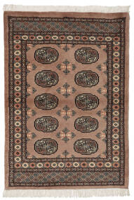 99X140 絨毯 オリエンタル パキスタン ブハラ 3Ply 茶色/ブラック (ウール, パキスタン) Carpetvista