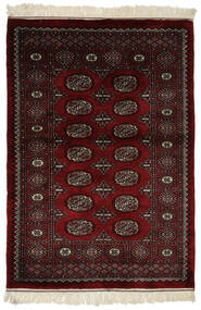 110X156 絨毯 オリエンタル パキスタン ブハラ 3Ply ブラック/ダークレッド (ウール, パキスタン) Carpetvista