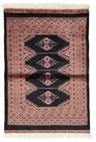 79X116 絨毯 パキスタン ブハラ 3Ply オリエンタル ブラック/茶色 (ウール, パキスタン) Carpetvista