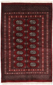 124X192 絨毯 パキスタン ブハラ 3Ply オリエンタル ブラック/ダークレッド (ウール, パキスタン) Carpetvista