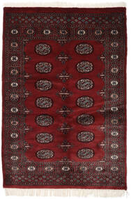 121X187 Pakistan Buchara 3Ply Teppich Orientalischer Schwarz/Dunkelrot (Wolle, Pakistan) Carpetvista