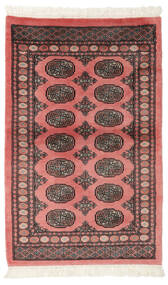 91X147 Pakistan Bokhara 3Ply Matta Orientalisk Röd/Mörkröd (Ull, Pakistan) Carpetvista