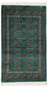  Pakistan Bokhara 3Ply Rug 95X165 Wool Black/Dark Green Small Carpetvista