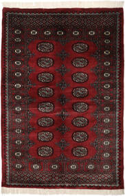 128X192 絨毯 パキスタン ブハラ 3Ply オリエンタル ブラック/ダークレッド (ウール, パキスタン) Carpetvista