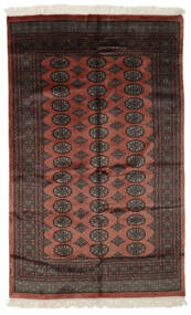  Orientalischer Pakistan Buchara 3Ply Teppich 114X186 Schwarz/Dunkelrot Wolle, Pakistan Carpetvista