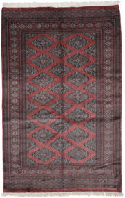  Orientalischer Pakistan Buchara 3Ply Teppich 122X185 Schwarz/Dunkelrot Wolle, Pakistan Carpetvista