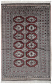 127X195 絨毯 パキスタン ブハラ 3Ply オリエンタル ブラック/ダークグレー (ウール, パキスタン) Carpetvista