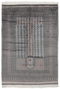 132X178 Pakistan Bokhara 2Ply Rug Oriental Dark Grey/Black (Wool, Pakistan) Carpetvista