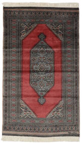  Orientalischer Pakistan Buchara 2Ply Teppich 92X157 Schwarz/Braun Wolle, Pakistan Carpetvista