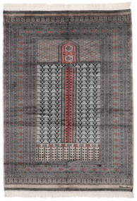 130X180 Pakistan Bokhara 2Ply Rug Oriental Black/Dark Grey (Wool, Pakistan) Carpetvista