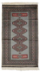 絨毯 オリエンタル パキスタン ブハラ 2Ply 90X160 ブラック/ダークグレー (ウール, パキスタン)