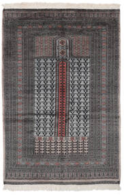 絨毯 パキスタン ブハラ 2Ply 128X195 ブラック/ダークグレー (ウール, パキスタン)