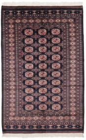 絨毯 パキスタン ブハラ 2Ply 122X190 黒/深紅色の (ウール, パキスタン)