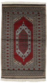 91X162 Pakistan Buchara 2Ply Teppich Orientalischer Schwarz/Braun (Wolle, Pakistan) Carpetvista