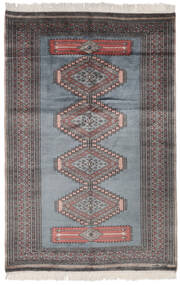128X195 Pakistan Buchara 2Ply Teppich Orientalischer Dunkelgrau/Schwarz (Wolle, Pakistan) Carpetvista