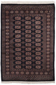 130X183 Pakistan Buchara 2Ply Teppich Orientalischer Schwarz/Dunkelrot (Wolle, Pakistan) Carpetvista
